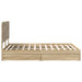 Pat cu storage Stejar Sonoma 140 x 190 cm Lemn compozit - WALTI WALTI