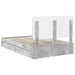 Cadru de pat cu sertar Gri din beton 135 x 190 cm Lemn compozit - WALTI WALTI