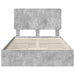 Cadru de pat cu sertar Gri din beton 135 x 190 cm Lemn compozit - WALTI WALTI