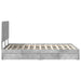 Cadru de pat cu sertar Gri din beton 135 x 190 cm Lemn compozit - WALTI WALTI