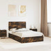 Cadru de pat Stejar fumuriu 135 x 190 cm Lemn compozit - WALTI WALTI
