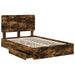 Cadru de pat Stejar fumuriu 135 x 190 cm Lemn compozit - WALTI WALTI