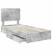 Cadru de pat cu sertar Gri din beton 90 x 190 cm Lemn compozit - WALTI WALTI