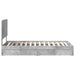 Cadru de pat cu sertar Gri din beton 90 x 190 cm Lemn compozit - WALTI WALTI