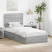 Cadru de pat cu sertar Gri Sonoma 90 x 190 cm Lemn compozit - WALTI WALTI
