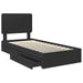 Cadru de pat cu sertar Negru 75 x 190 cm Lemn compozit - WALTI WALTI