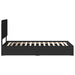 Cadru de pat cu sertar Negru 75 x 190 cm Lemn compozit - WALTI WALTI