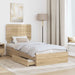 Cadru de pat cu sertar Stejar Sonoma 75 x 190 cm Lemn compozit - WALTI WALTI