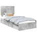Cadru de pat cu sertar Gri din beton 75 x 190 cm Lemn compozit - WALTI WALTI