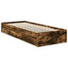 Cadru de pat cu sertar Stejar fumuriu 75 x 190 cm Lemn compozit - WALTI WALTI