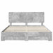 Cadru de pat cu sertar Gri din beton 200 x 200 cm Lemn compozit - WALTI WALTI