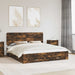 Cadru de pat Stejar fumuriu 200 x 200 cm Lemn compozit - WALTI WALTI