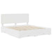 Cadru de pat cu headboard Alb 180 x 200 cm Lemn compozit - WALTI WALTI