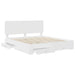 Cadru de pat cu headboard Alb 180 x 200 cm Lemn compozit - WALTI WALTI
