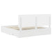 Cadru de pat cu headboard Alb 180 x 200 cm Lemn compozit - WALTI WALTI