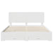Cadru de pat cu headboard Alb 180 x 200 cm Lemn compozit - WALTI WALTI