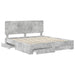 Cadru de pat cu sertar Gri din beton 180 x 200 cm Lemn compozit - WALTI WALTI