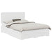 Cadru de pat cu headboard Alb 160 x 200 cm Lemn compozit - WALTI WALTI
