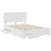 Cadru de pat cu headboard Alb 160 x 200 cm Lemn compozit - WALTI WALTI