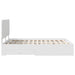 Cadru de pat cu headboard Alb 160 x 200 cm Lemn compozit - WALTI WALTI