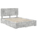 Cadru de pat cu sertar Gri din beton 160 x 200 cm Lemn compozit - WALTI WALTI