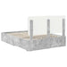 Cadru de pat cu sertar Gri din beton 160 x 200 cm Lemn compozit - WALTI WALTI