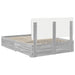 Cadru de pat cu headboard Gri Sonoma 140 x 200 cm Lemn compozit - WALTI WALTI