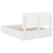 Cadru de pat cu headboard Alb 140 x 190 cm Lemn compozit - WALTI WALTI