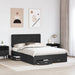 Cadru de pat cu headboard Negru 140 x 190 cm Lemn compozit - WALTI WALTI