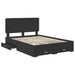 Cadru de pat cu headboard Negru 140 x 190 cm Lemn compozit - WALTI WALTI