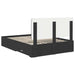 Cadru de pat cu headboard Negru 140 x 190 cm Lemn compozit - WALTI WALTI