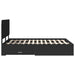 Cadru de pat cu headboard Negru 140 x 190 cm Lemn compozit - WALTI WALTI