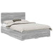 Cadru de pat cu headboard Gri Sonoma 140 x 190 cm Lemn compozit - WALTI WALTI