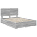 Cadru de pat cu headboard Gri Sonoma 140 x 190 cm Lemn compozit - WALTI WALTI