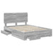 Cadru de pat cu headboard Gri Sonoma 140 x 190 cm Lemn compozit - WALTI WALTI