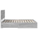 Cadru de pat cu headboard Gri Sonoma 140 x 190 cm Lemn compozit - WALTI WALTI