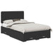 Cadru de pat cu headboard Negru 135 x 190 cm Lemn compozit - WALTI WALTI