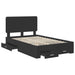 Cadru de pat cu headboard Negru 135 x 190 cm Lemn compozit - WALTI WALTI