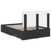 Cadru de pat cu headboard Negru 135 x 190 cm Lemn compozit - WALTI WALTI