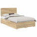 Cadru de pat cu sertar Stejar Sonoma 135 x 190 cm Lemn compozit - WALTI WALTI