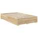 Cadru de pat cu sertar Stejar Sonoma 135 x 190 cm Lemn compozit - WALTI WALTI