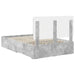 Cadru de pat cu sertar Gri din beton 135 x 190 cm Lemn compozit - WALTI WALTI