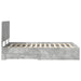 Cadru de pat cu sertar Gri din beton 135 x 190 cm Lemn compozit - WALTI WALTI