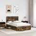 Cadru de pat Stejar fumuriu 135 x 190 cm Lemn compozit - WALTI WALTI