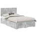 Cadru de pat cu sertar Gri din beton 120 x 200 cm Lemn compozit - WALTI WALTI