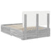 Cadru de pat cu headboard Gri Sonoma 120 x 200 cm Lemn compozit - WALTI WALTI