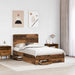 Cadru de pat cu headboard Lemn vechi 120 x 190 cm Lemn compozit - WALTI WALTI