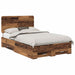 Cadru de pat cu headboard Lemn vechi 120 x 190 cm Lemn compozit - WALTI WALTI