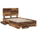 Cadru de pat cu headboard Lemn vechi 120 x 190 cm Lemn compozit - WALTI WALTI