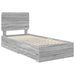 Cadru de pat cu headboard Gri Sonoma 100 x 200 cm Lemn compozit - WALTI WALTI